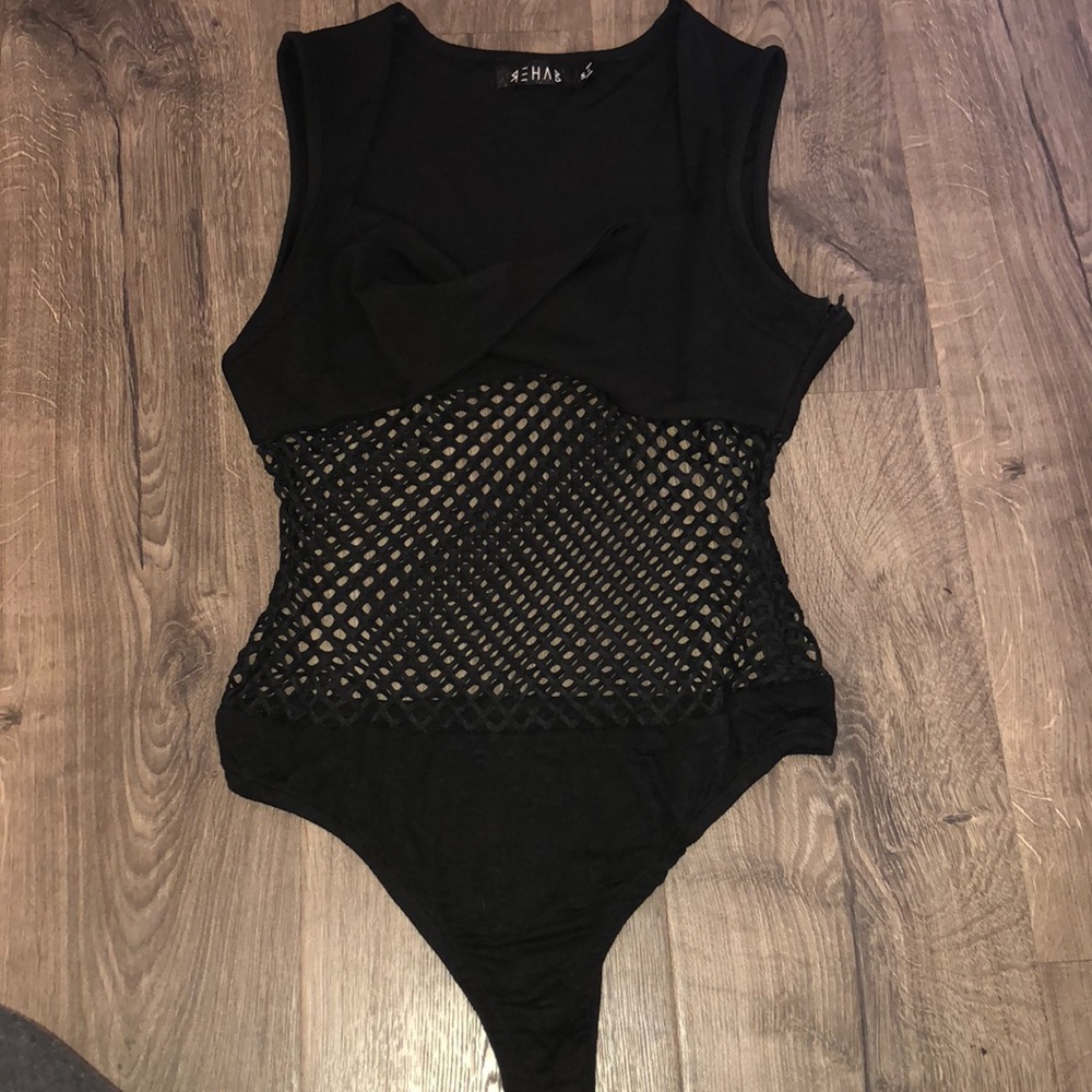 Black Mesh Bodysuit